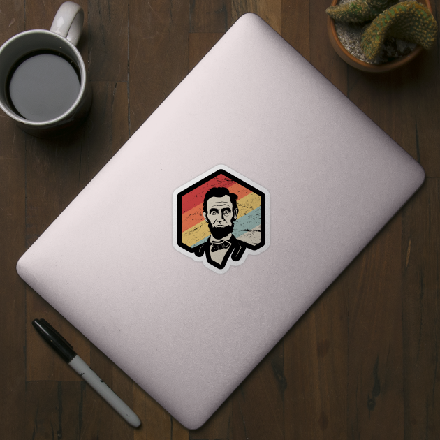 Retro Vintage Abraham Lincoln History Icon by Wizardmode
